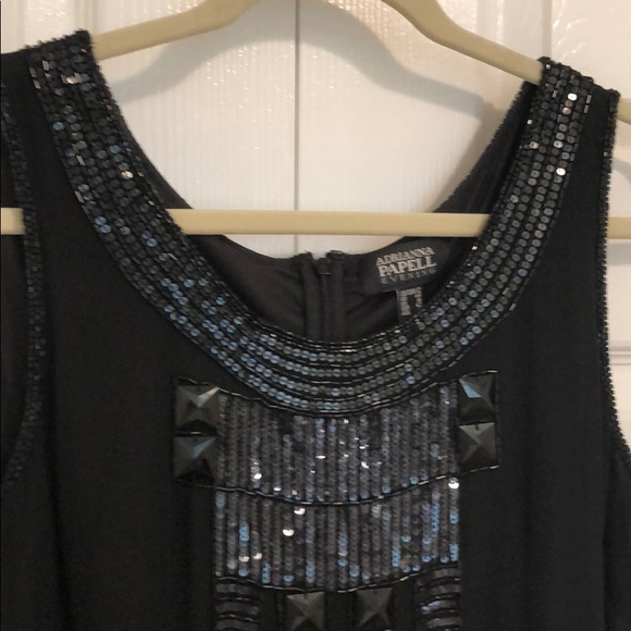 Beaded Adrianna Papell Evening dress - Picture 2 of 9